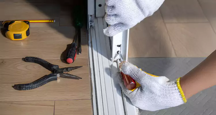 Backyard Sliding Door Track Repair in Florida Ridge, FL